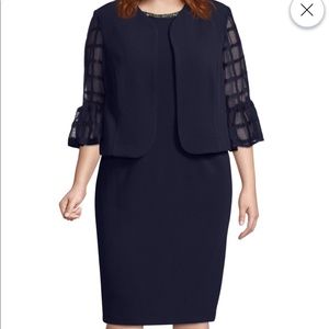 Navy Blue Mother of the Bride/Groom Dress Suit